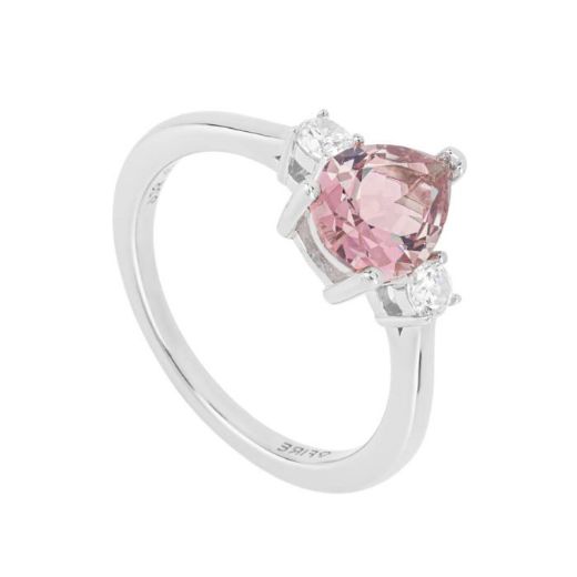Picture of Teardrop Pink Zirconia Ring