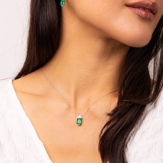 Picture of Emerald Cut Zirconia Pendant