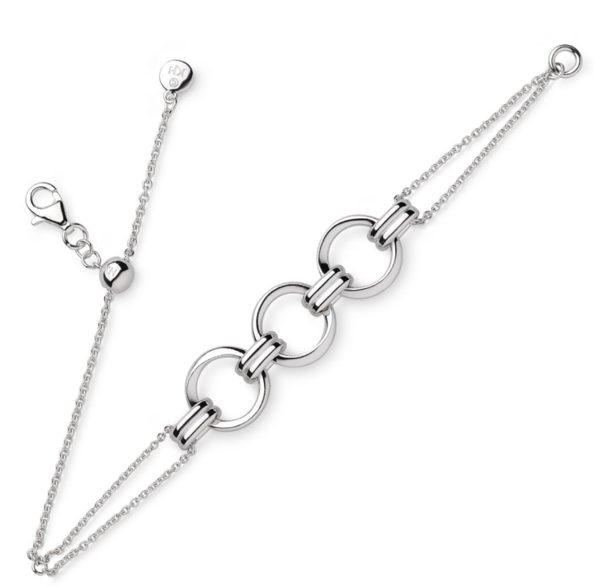 Picture of Bevel Unity Twin Chain Slider Bracelet