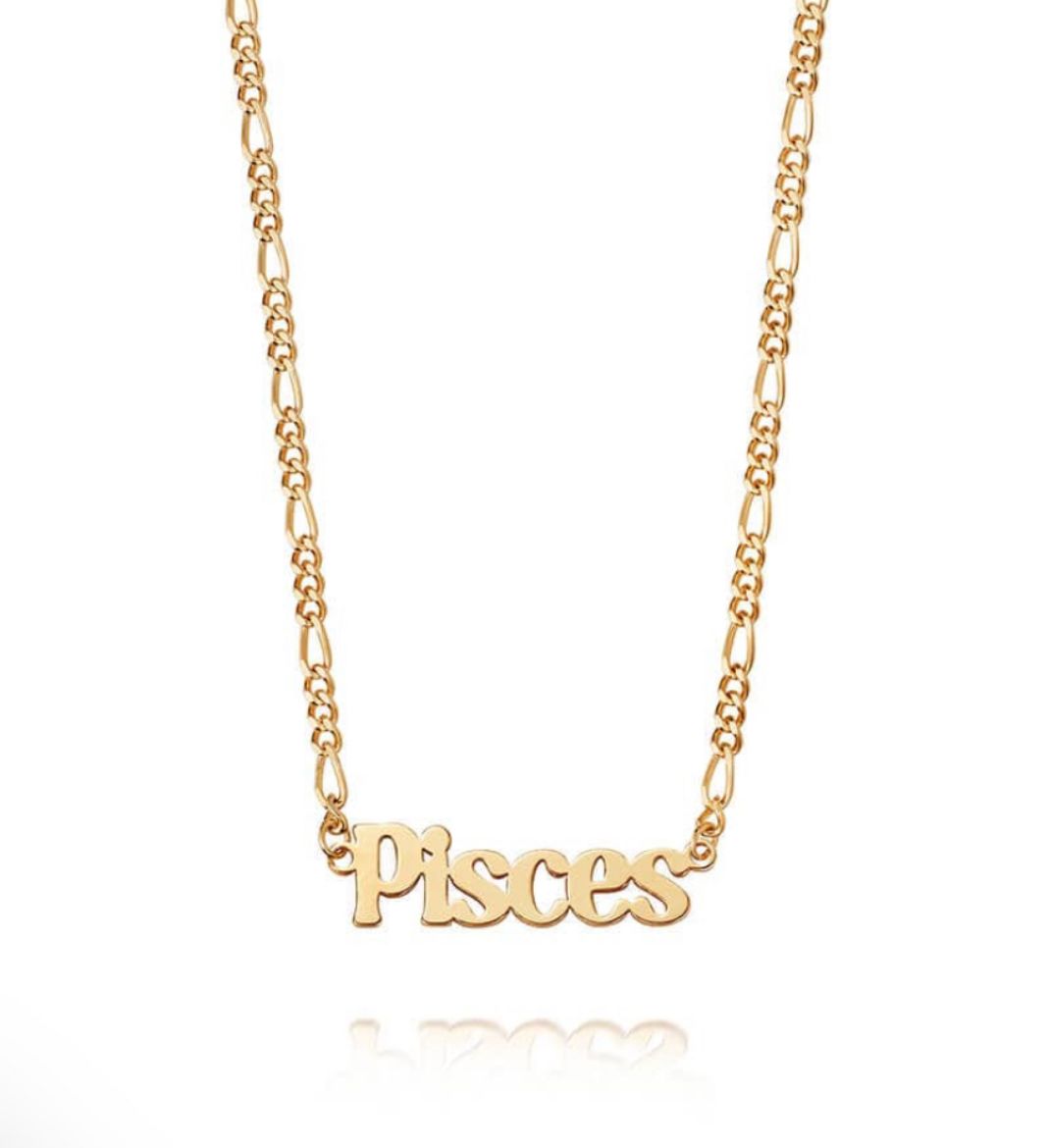 Picture of Zodiac Pisces Necklace in 18ct Gold Plate