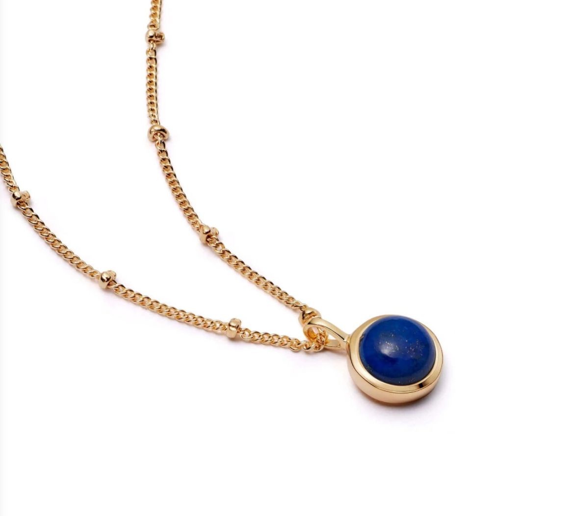 Picture of Healing Stone Necklace 18Ct Gold Plate - Lapis