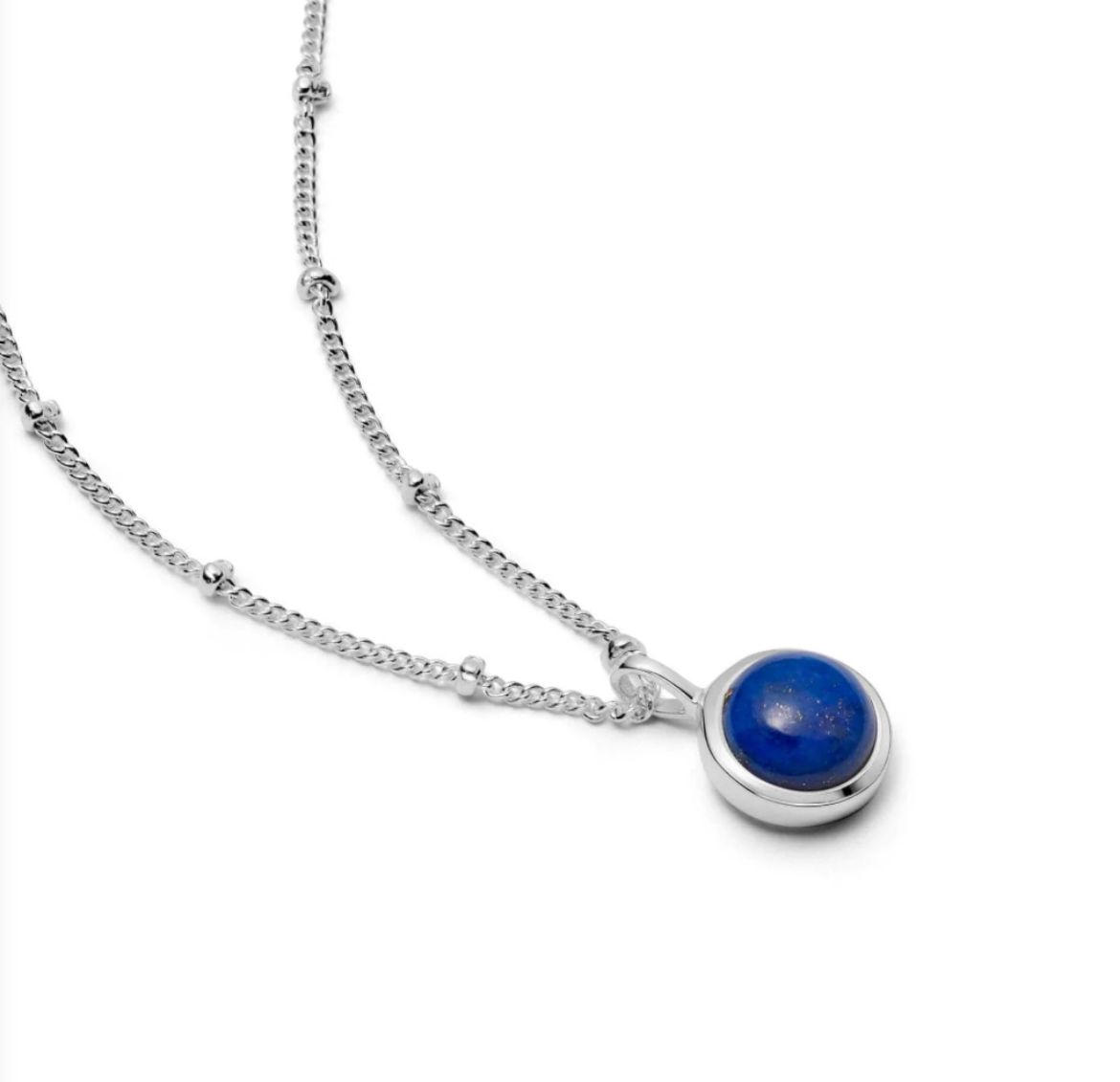 Picture of Healing Stone Necklace Silver - Lapis