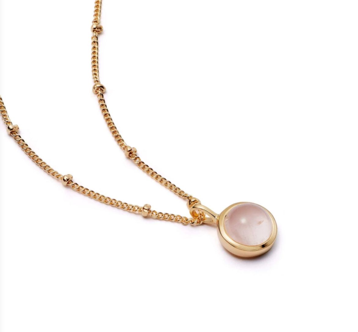 Picture of Healing Stone Necklace 18Ct Gold Plate - Rose Quartz