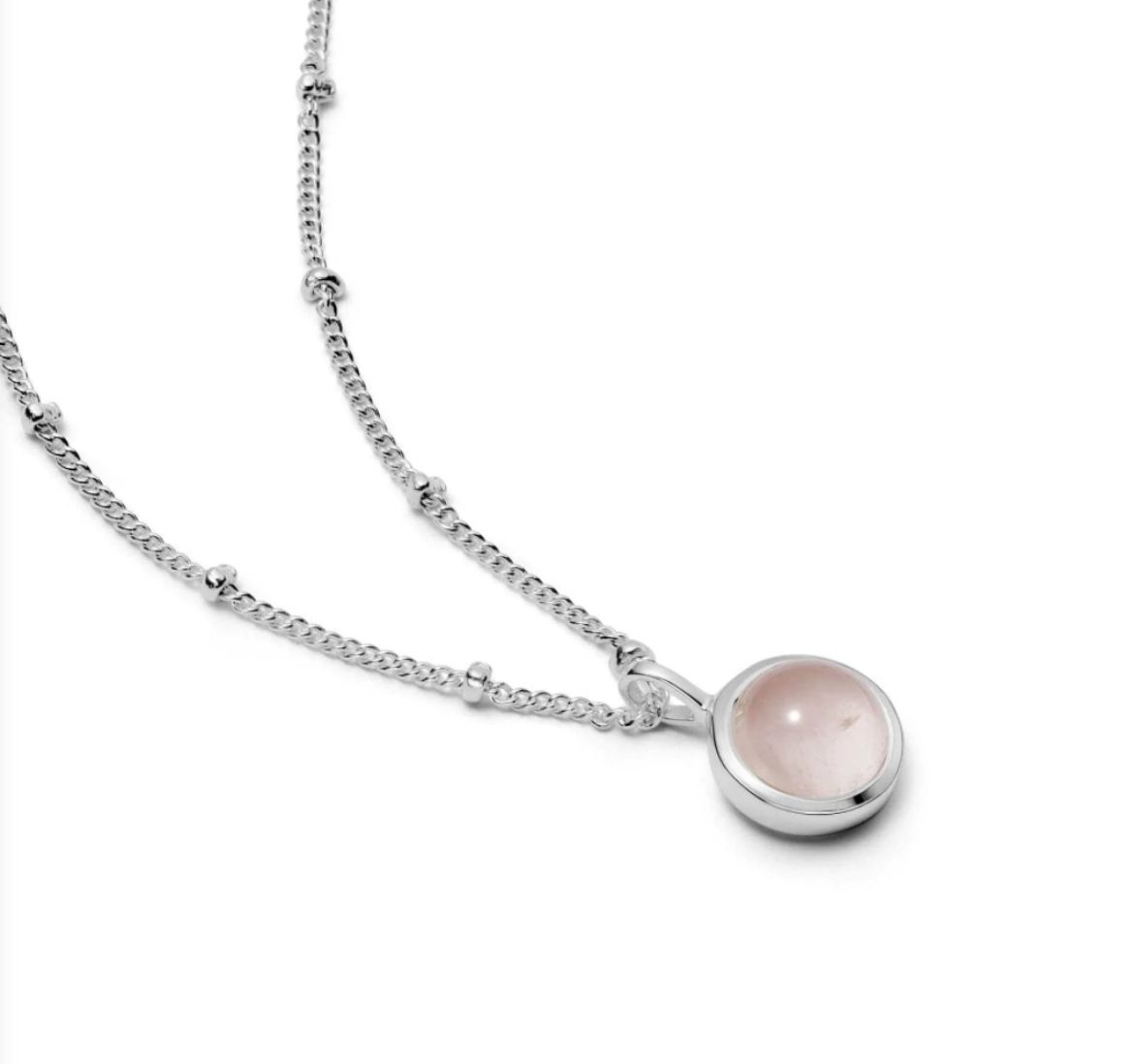 Picture of Healing Stone Necklace Silver - Rose Quartz