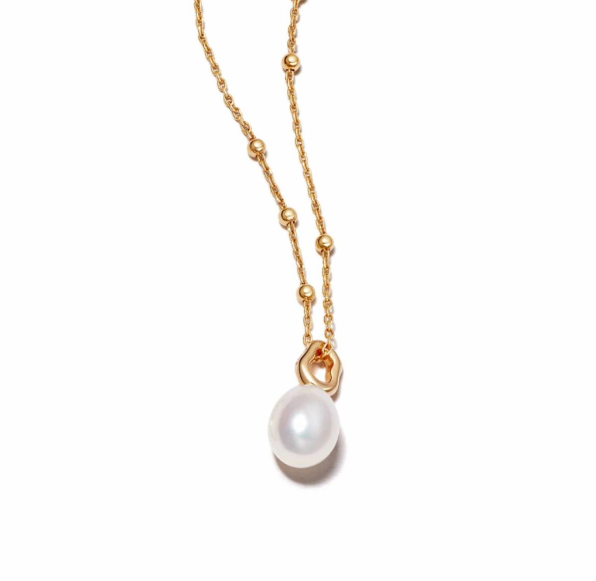 Picture of Treasures Baroque Pearl Pendant Necklace 18ct Gold Plate