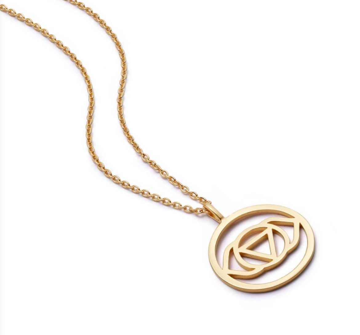 Picture of Chakra Brow Necklace 18ct Gold Plate 