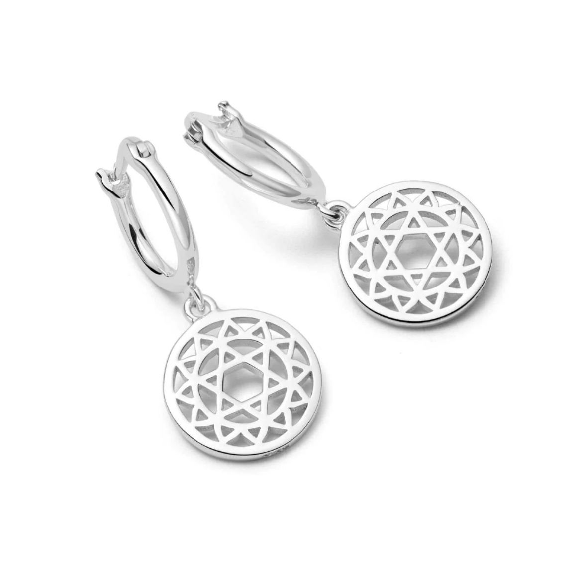 Picture of Chakra Heart Earrings Silver 
