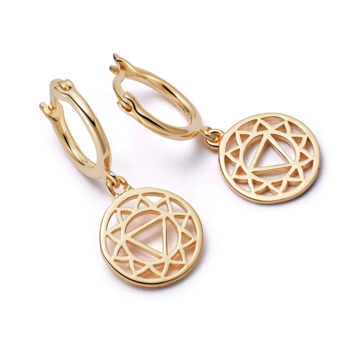 Picture of Chakra Solar Plexus Earrings 18ct Gold Plate 