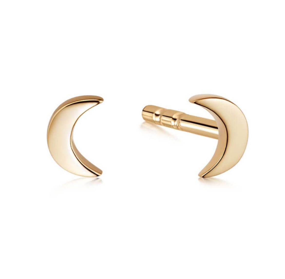 Picture of Crescent Moon 18ct Gold Plated Studs
