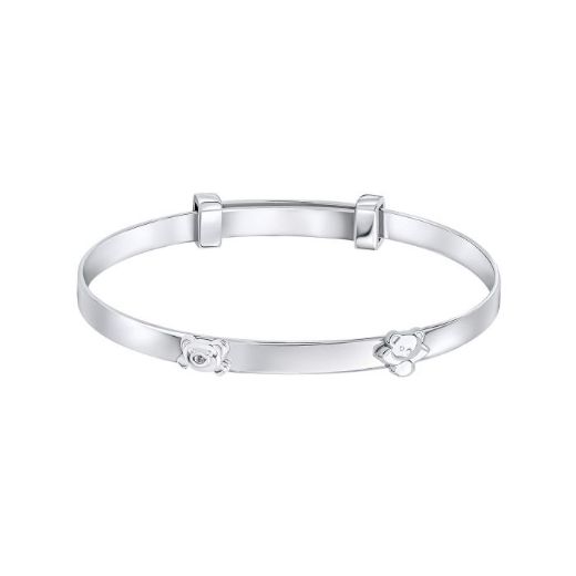 Picture of Teddy Bear Peekaboo Expanding Bangle with Diamond