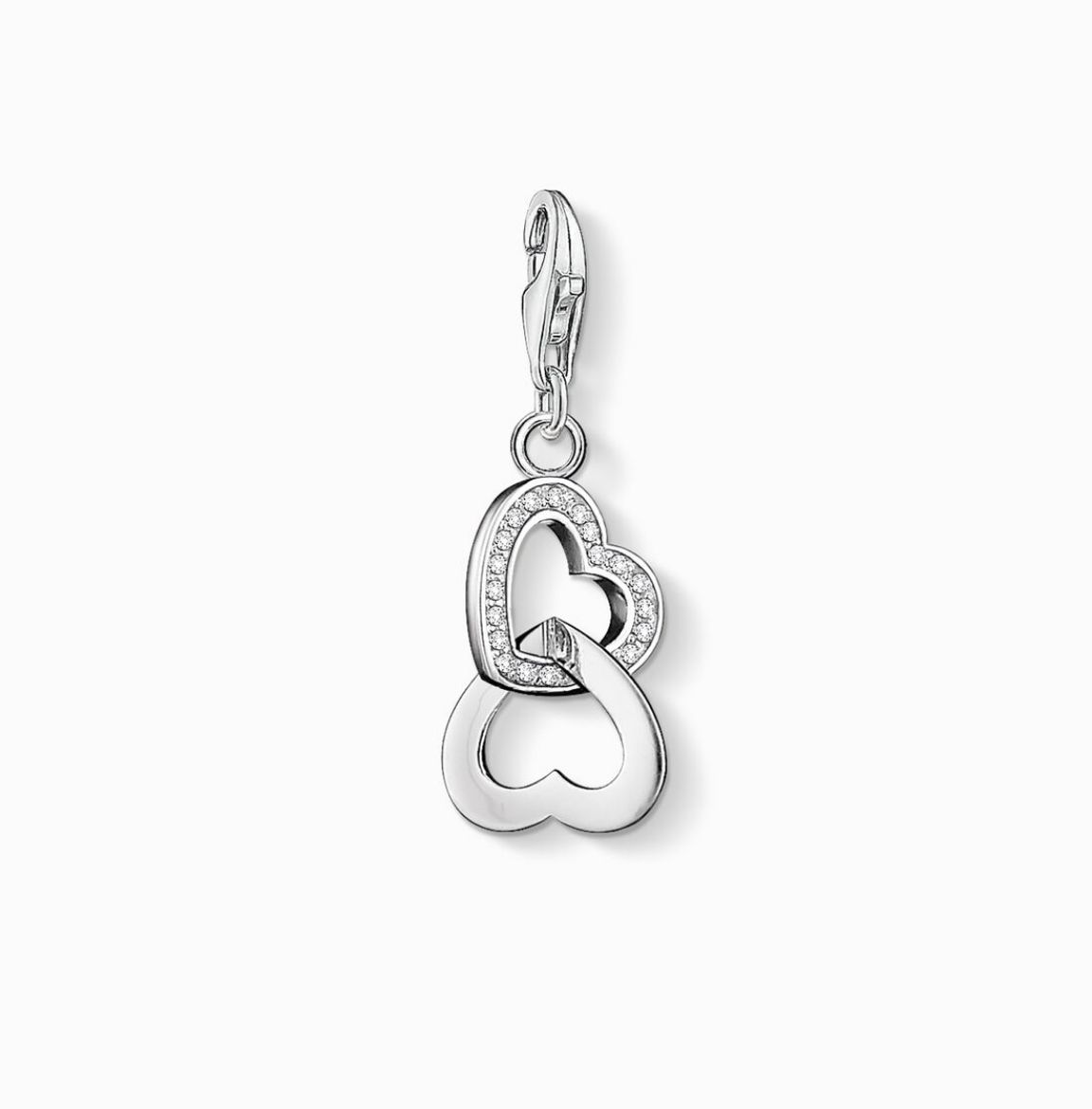 Picture of Interlocking Heart Charm with Cubic Zirconia