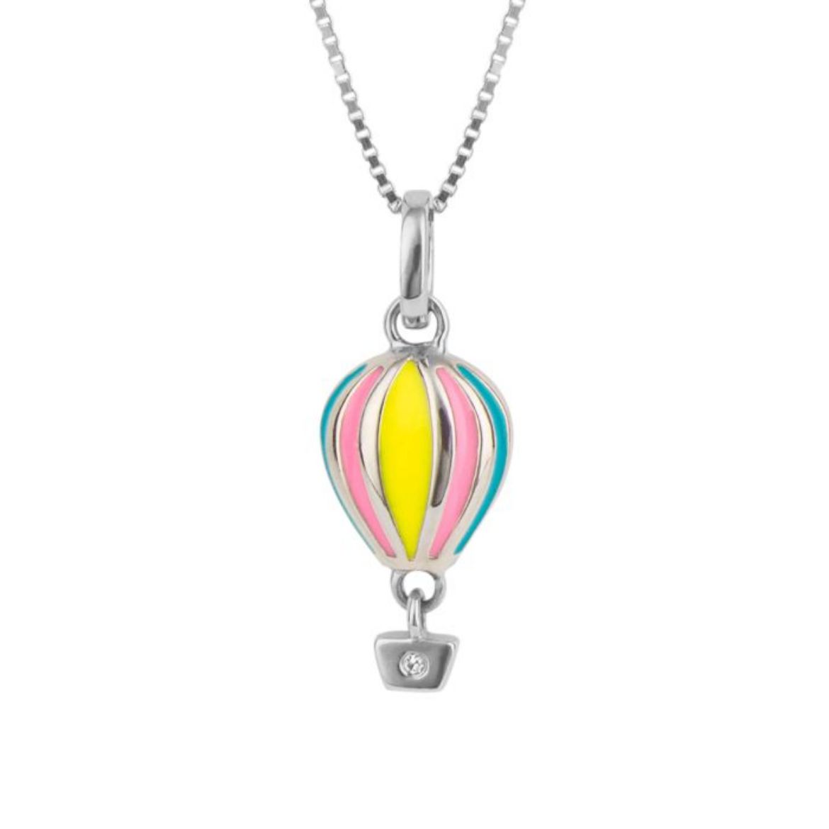 Picture of Enamel Hot Air Balloon Pendant with Diamond