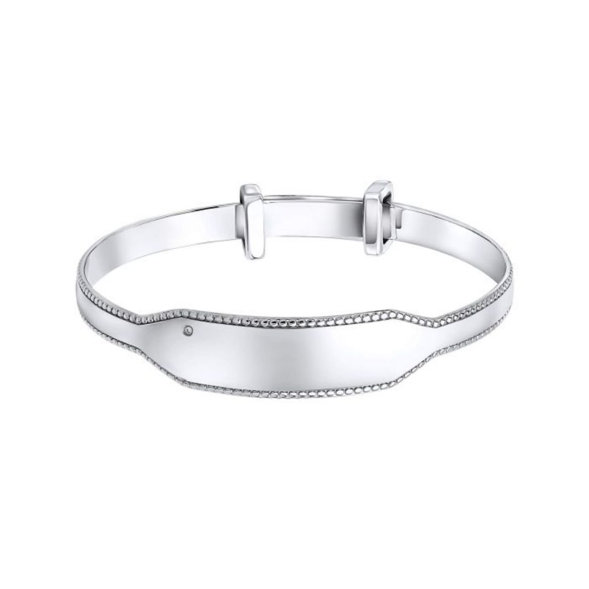 Picture of Millegrain Edge Small Expanding Bangle with Diamond