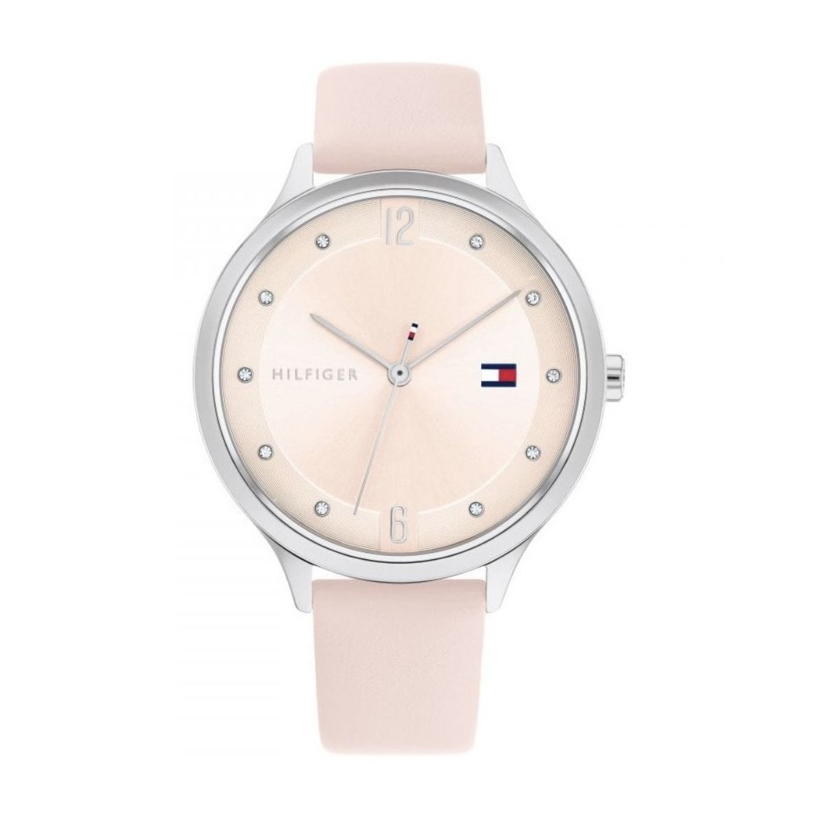 Picture of Grace Pink And Silver Watch With A Leather Strap