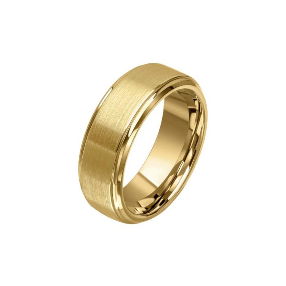 Picture of Brushed Gold Plated Tungsten Ring