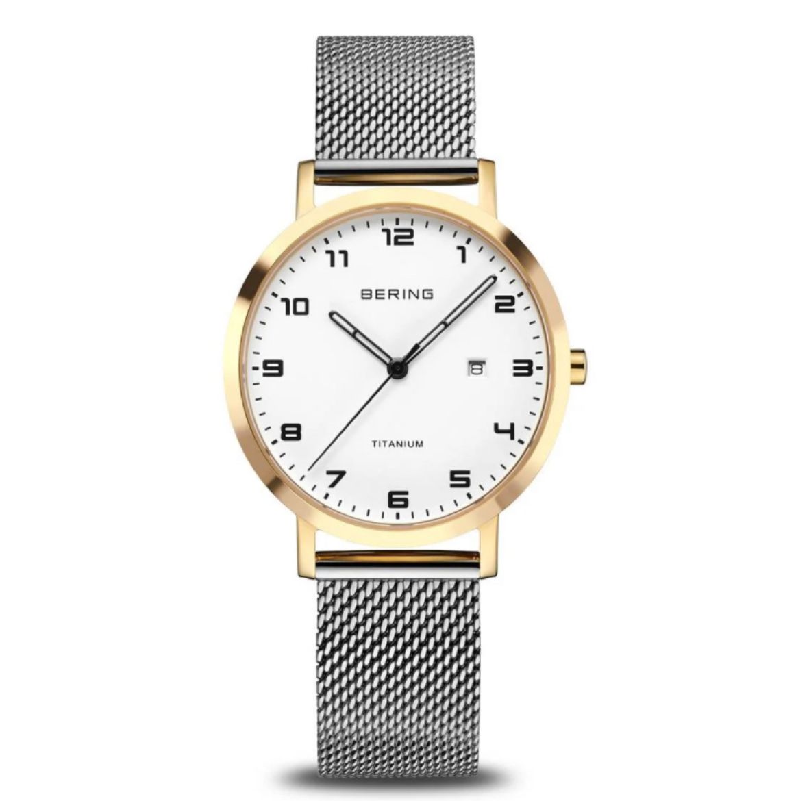 Picture of Titanium Polished/Brushed Gold Plated Watch