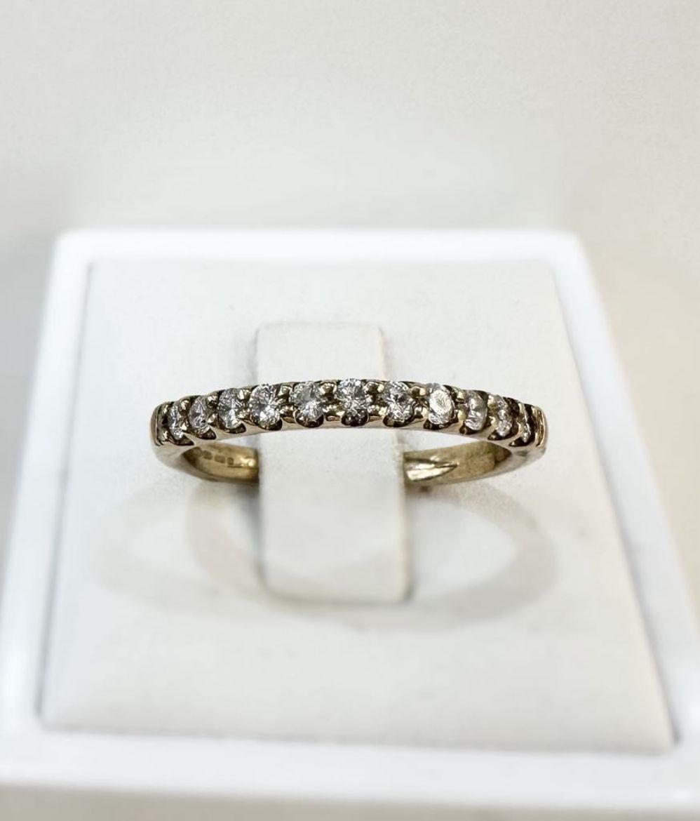 Picture of 9ct Yellow Gold Diamond Half Eternity Ring 