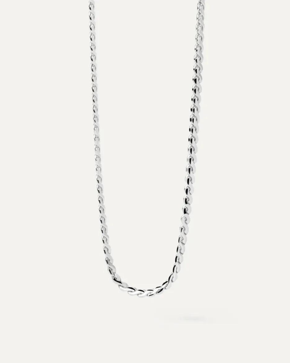 Picture of Serpentine Silver Chain Necklace