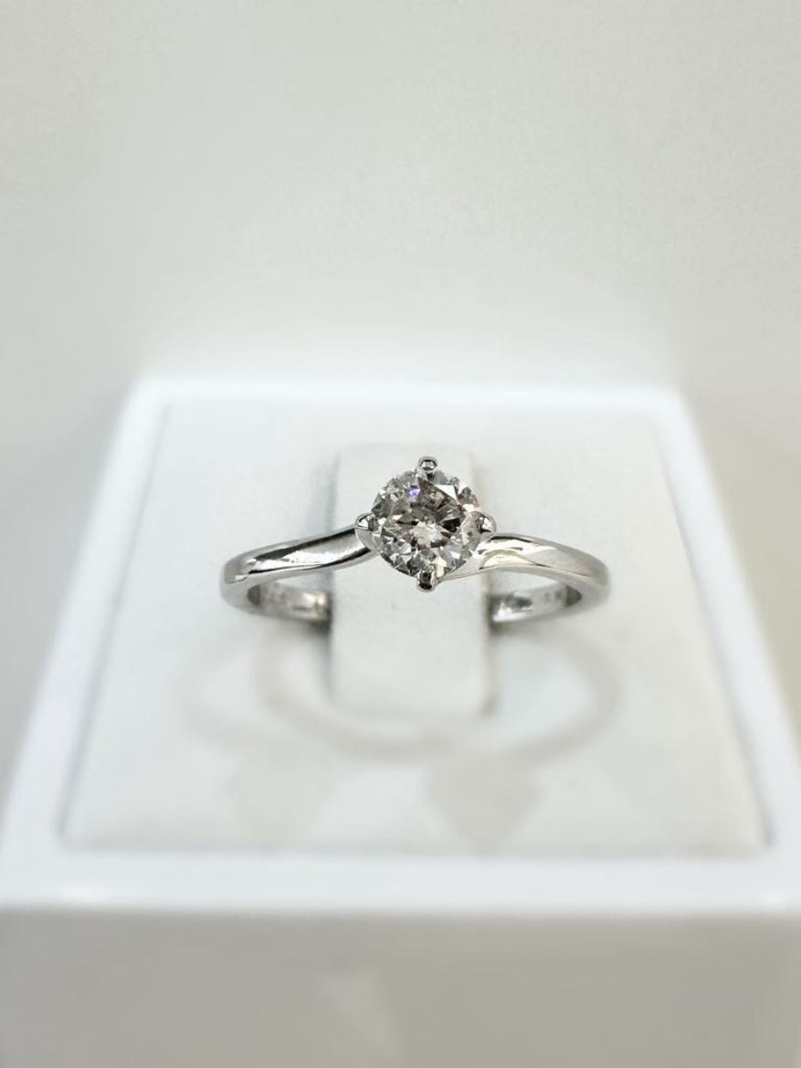 Picture of 18ct White Gold Diamond Solitaire on a Twist Setting