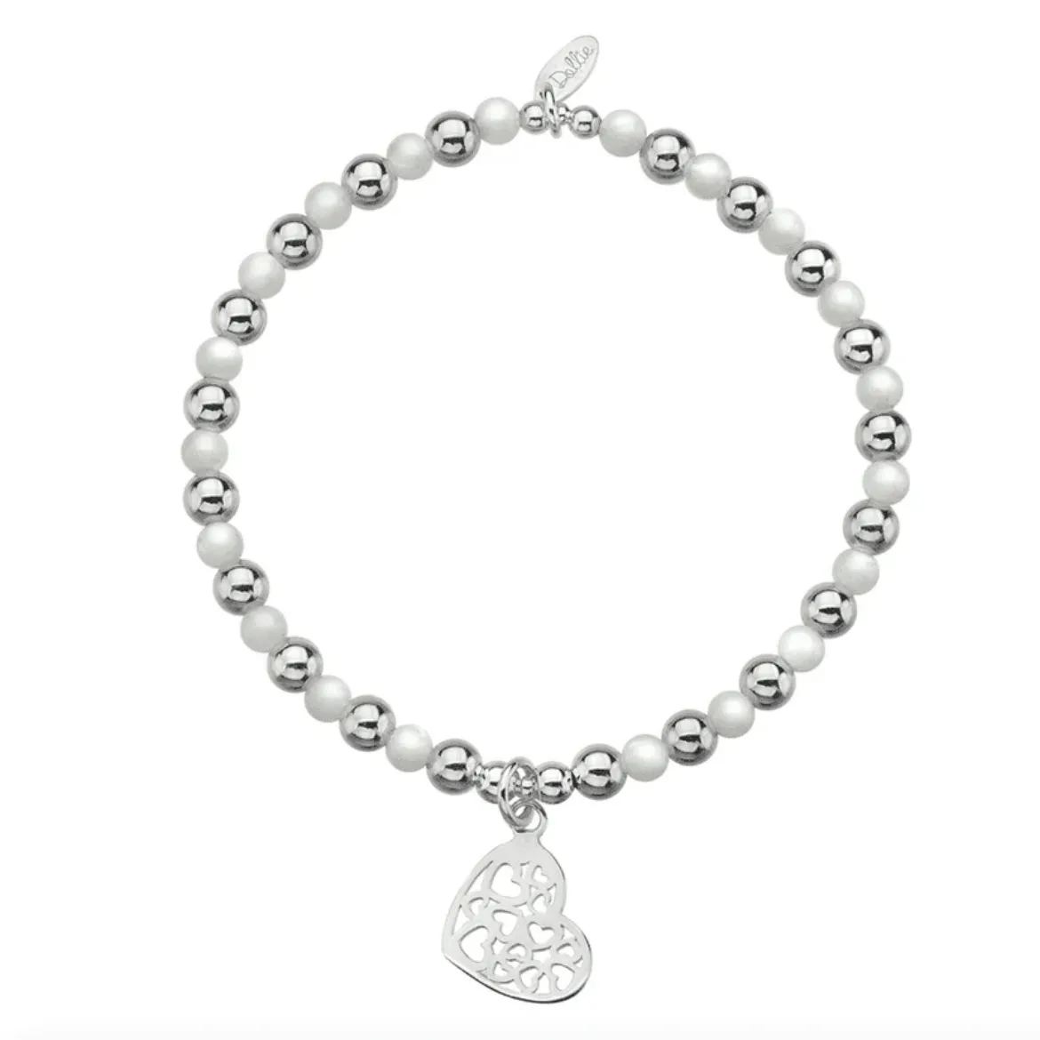 Picture of Mother of Pearl Heart of Hearts Bracelet