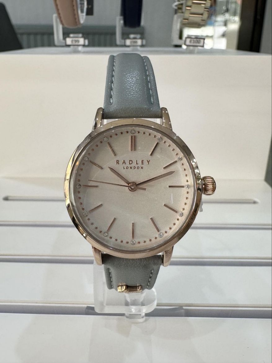 Picture of Pale Blue and Rose Gold Ladies Radley Watch