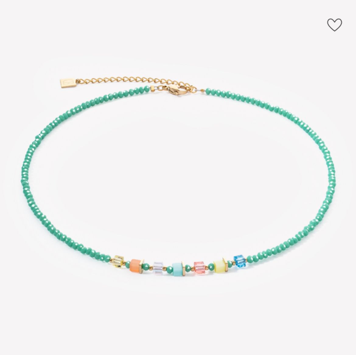 Picture of Green-Multicoloured Joyful Colours Necklace