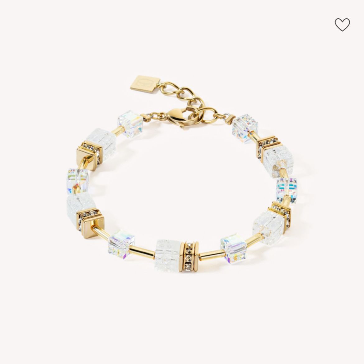 Picture of Iconic Nature Gold-White GeoCube Bracelet 