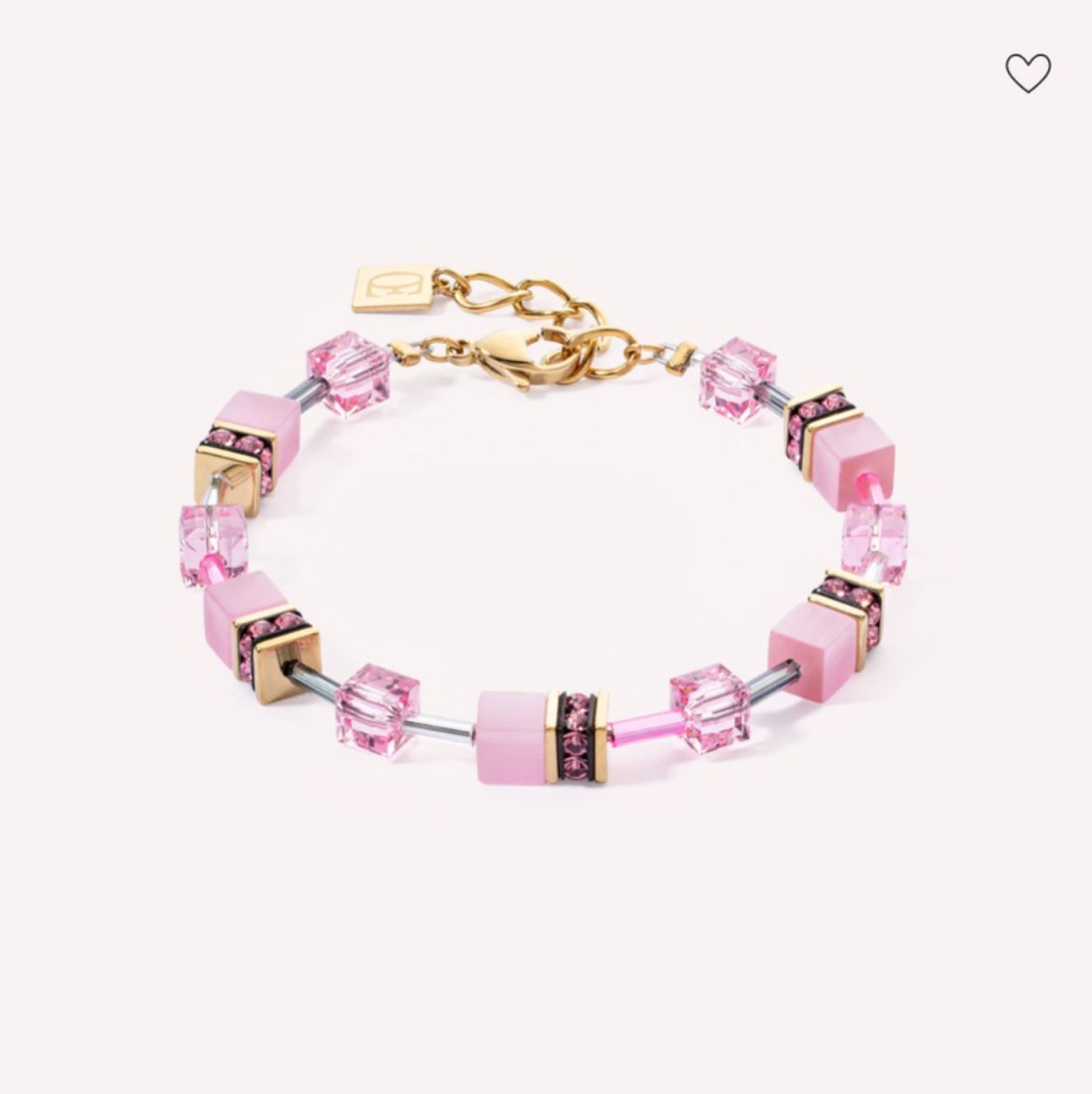 Picture of Iconic Mono Pink-Gold GeoCube Bracelet