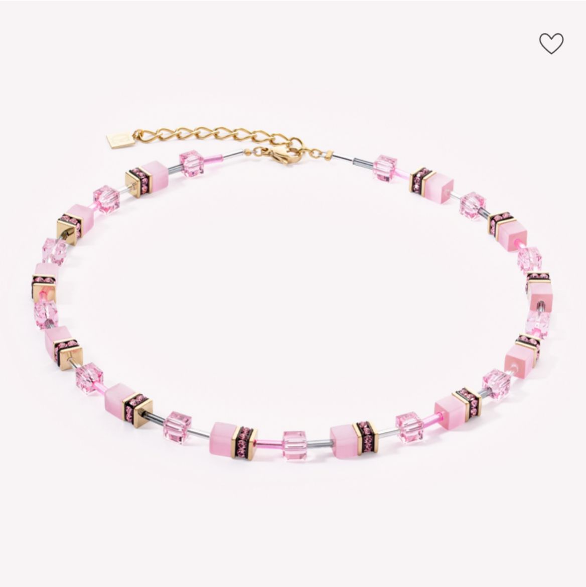 Picture of Iconic Mono Pink-Gold GeoCube Necklace 