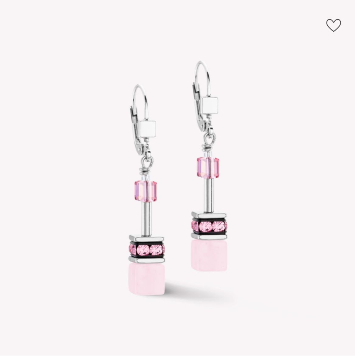 Picture of Iconic Precious Rose GeoCube Earrings