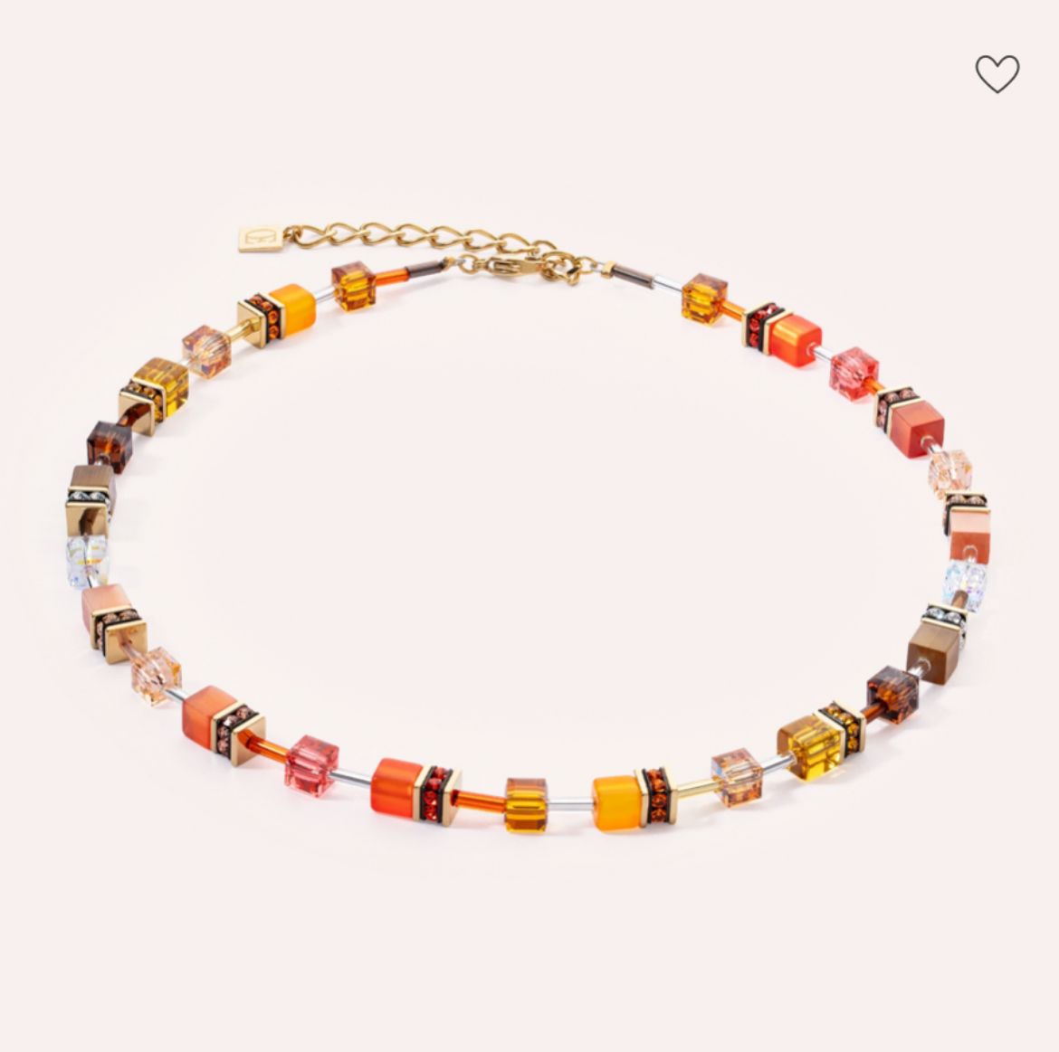 Picture of Iconic Sunset Gold GeoCube Necklace