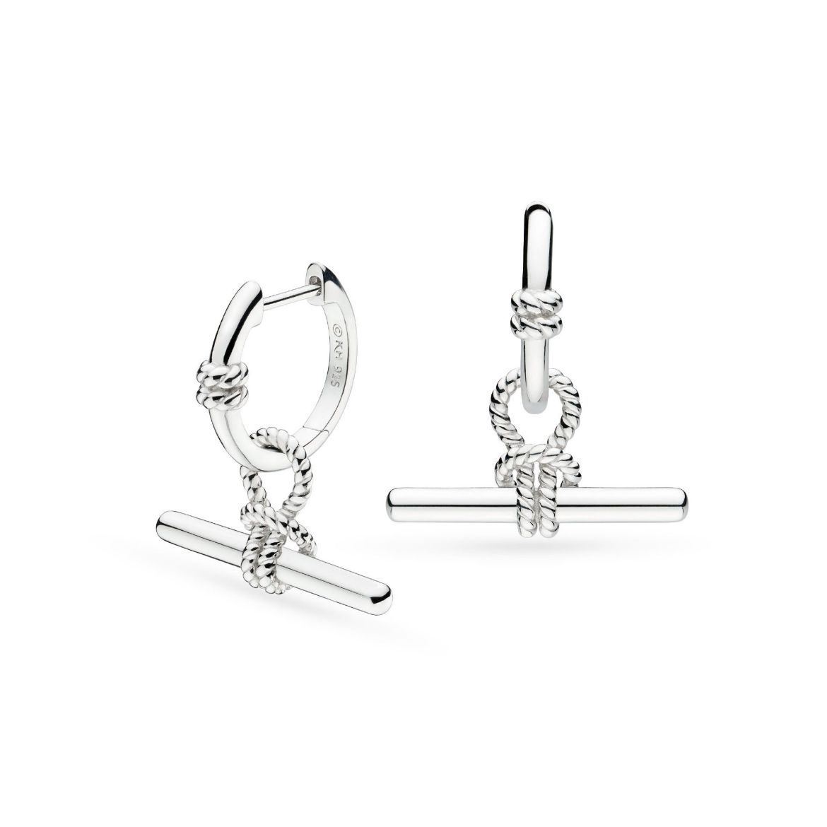 Picture of Marina Rope Knot T-Bar Grande Hinged Hoop Earrings