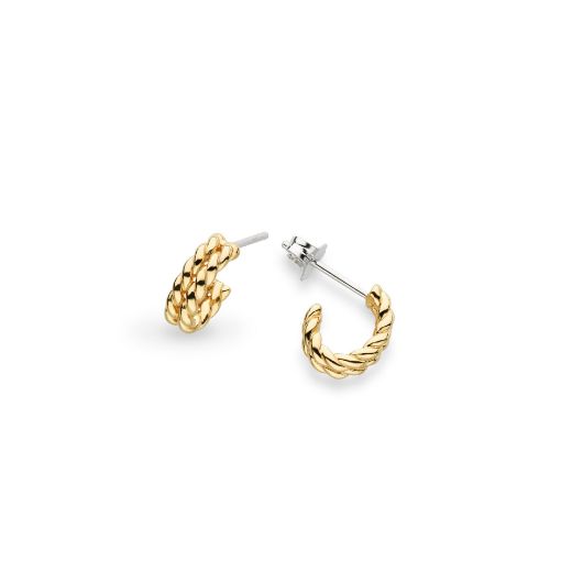 Picture of Marina Rope Golden Stud Hoop Earrings