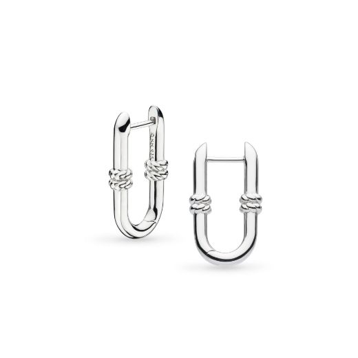 Picture of Marina Rope Bar Link Hinged Hoop Earrings