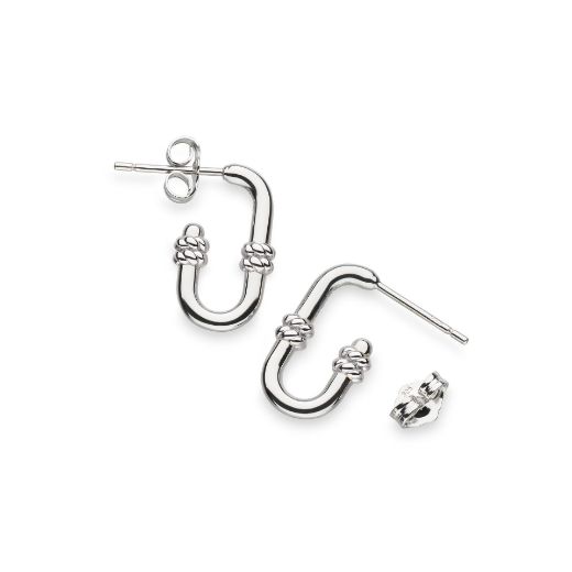 Picture of Marina Rope Bar Link Stud Hoop Earrings