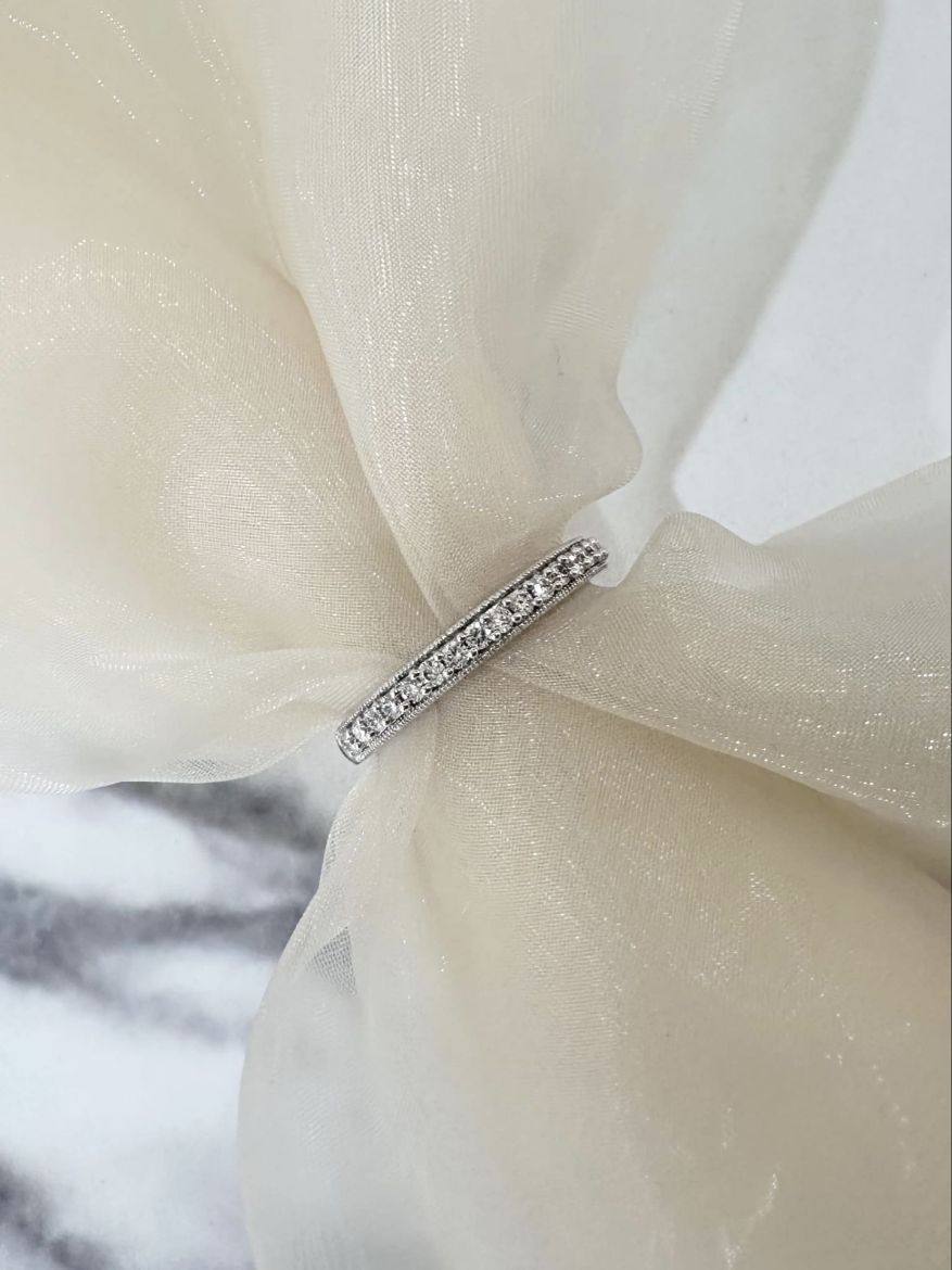 Picture of 9ct White Gold Diamond Half Eternity Ring 