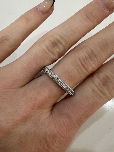 Picture of 9ct White Gold Diamond Half Eternity Ring 