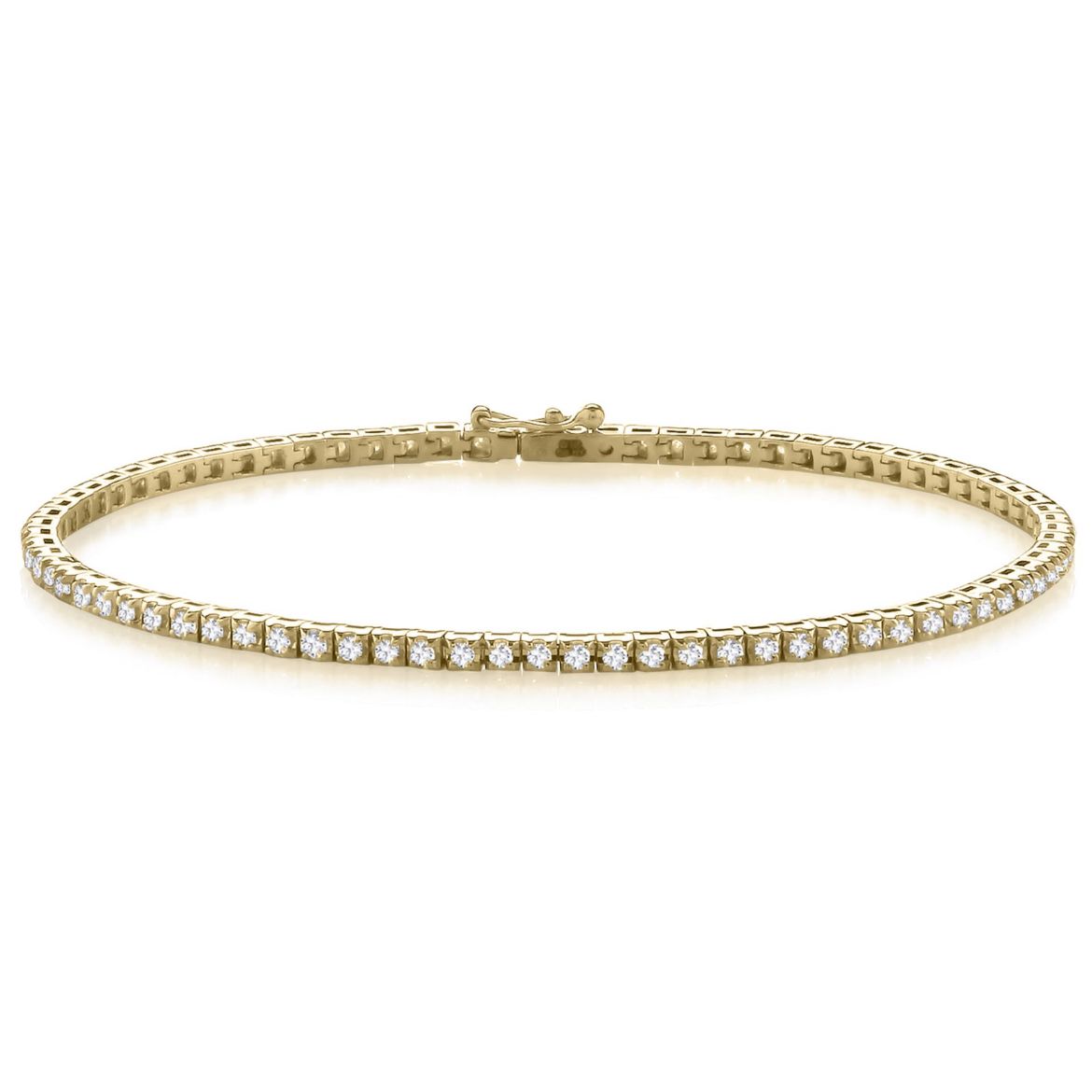 Picture of 9ct Yellow Gold Diamond Tennis Bracelet