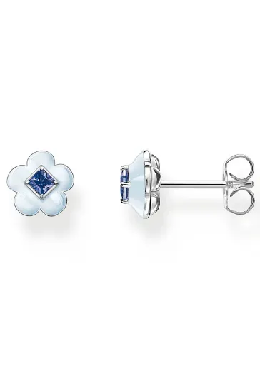 Picture of Blue Enamel Flower Studs 