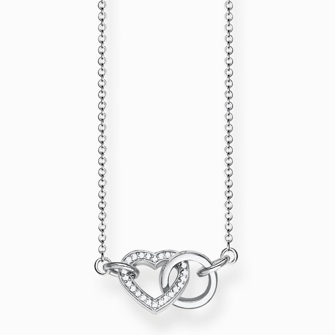 Picture of Heart Together Forever Necklace Silver