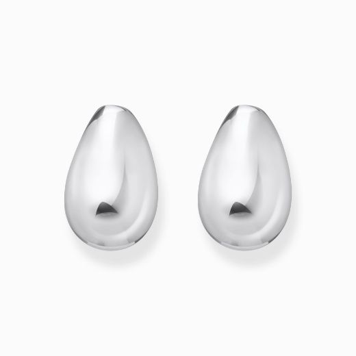 Picture of Drop Shape Silver Earrings 