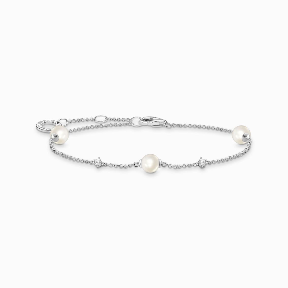 Picture of Pearl and White Stone Bracelet 