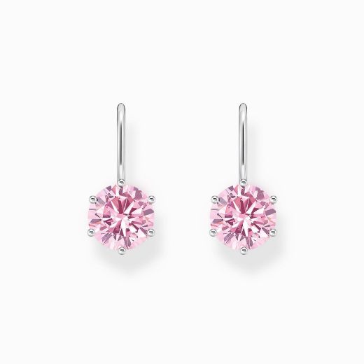 Picture of Pink Stone Hook Earrings 