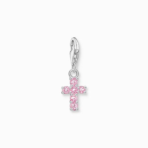 Picture of Pink Stone Cross Charm 