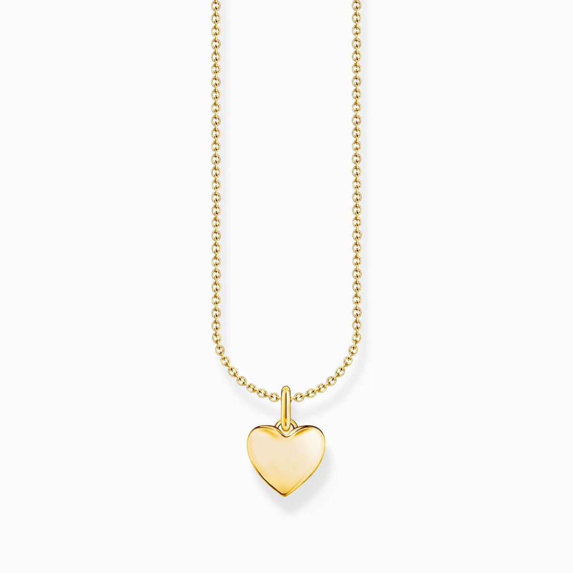 Picture of Puffed Heart Gold Necklace 