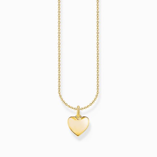 Picture of Puffed Heart Gold Necklace 