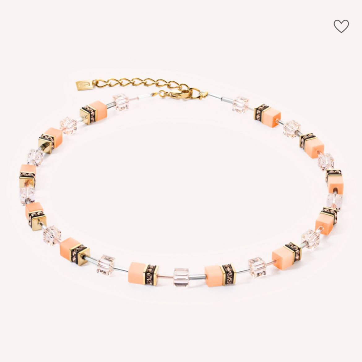 Picture of GeoCUBE Iconic Mono Gold Necklace Apricot Crush