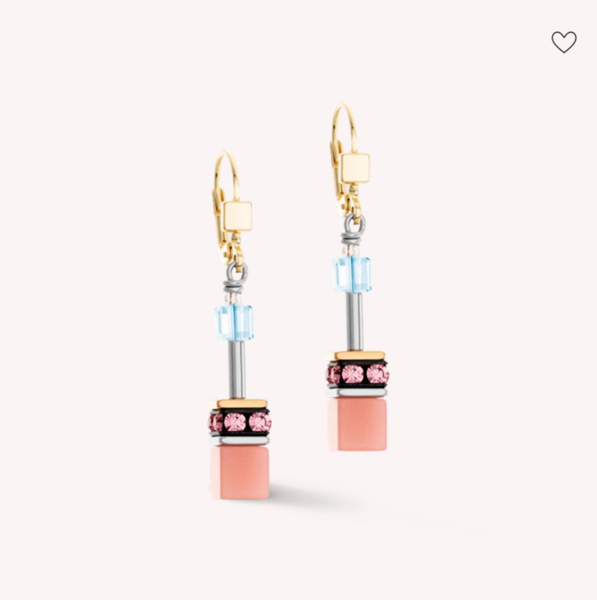 Picture of GeoCUBE Iconic Earrings Aqua-Apricot