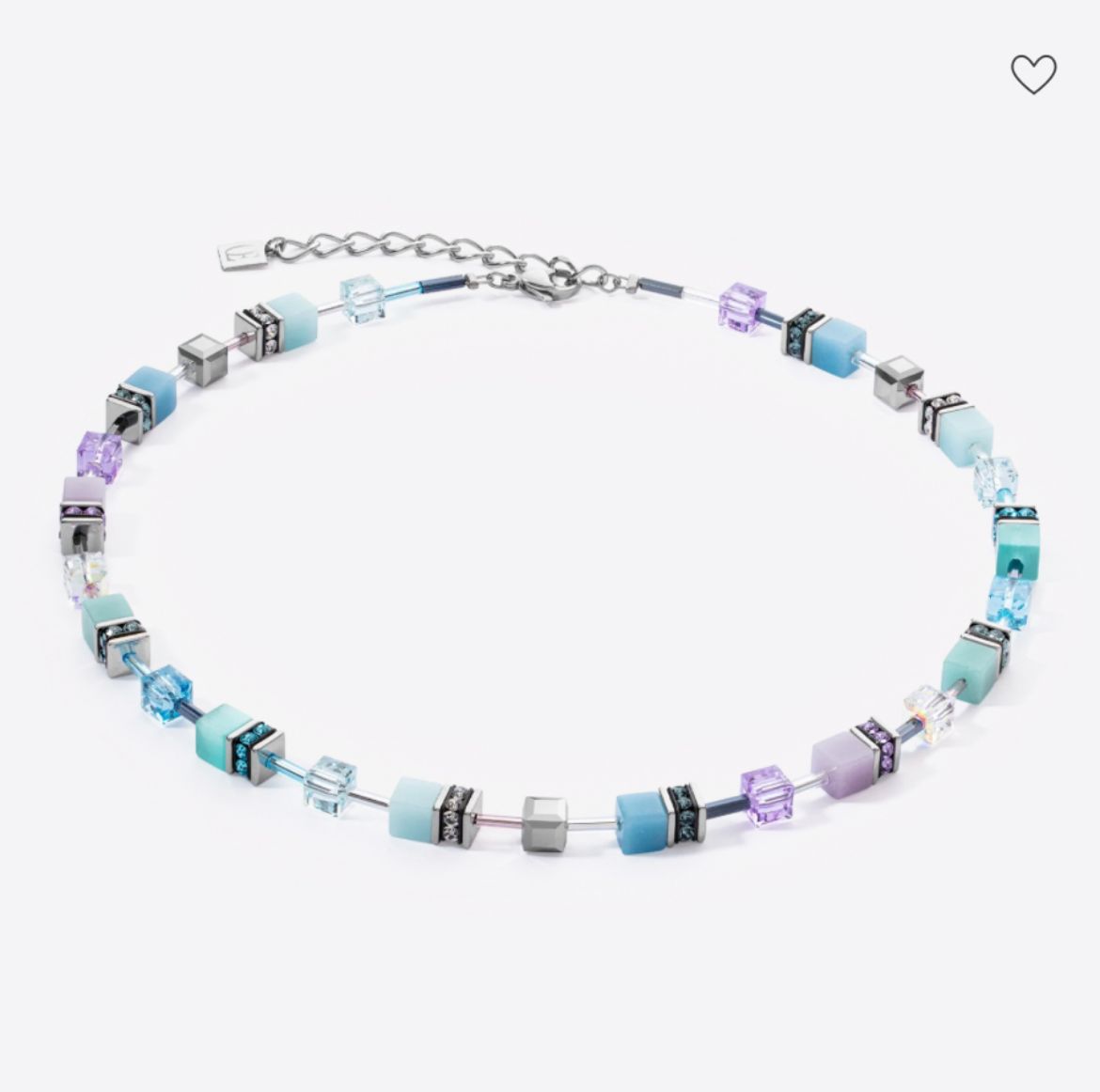 Picture of GeoCUBE® Iconic Necklace Aqua-Lilac