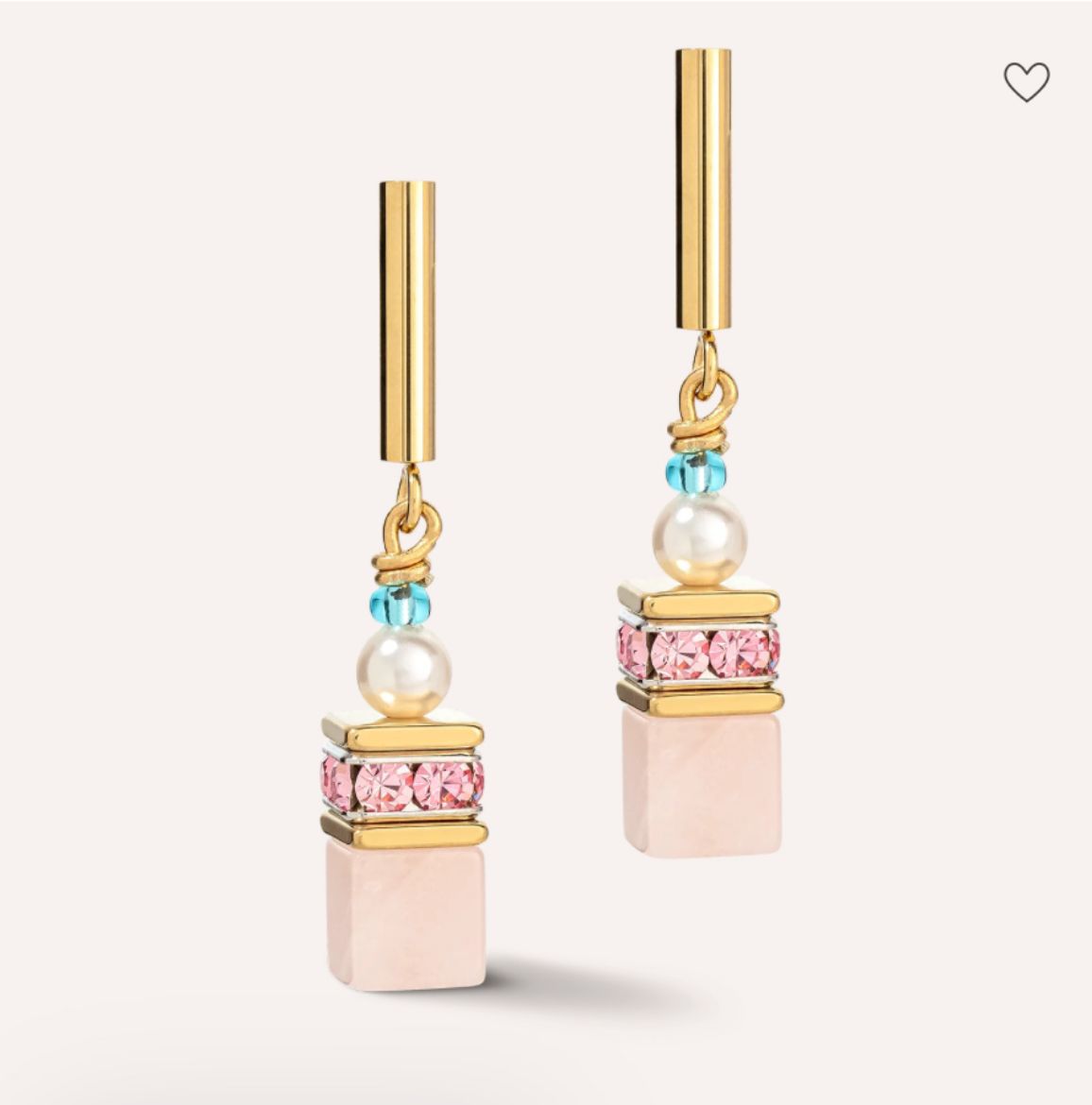 Picture of GeoCUBE® Precious Fusion Pearl Multicolour Pastel Earrings